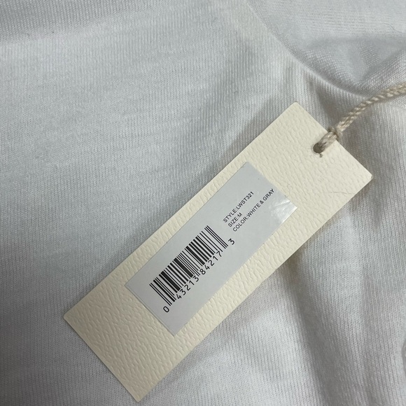 𝅺C&C California Graphic Logo V-neck Slub Tee, White, Medium - Picture 3 of 7